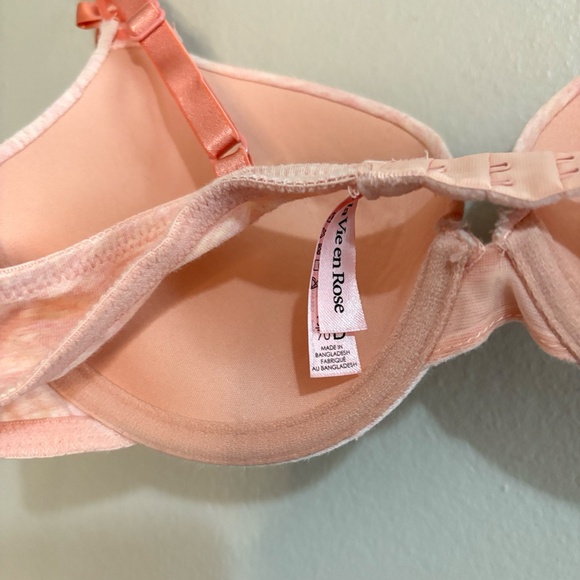 La Vie En Rose Heather Pink Cotton T-Shirt Bra with Underwire 32B - Picture 10 of 11